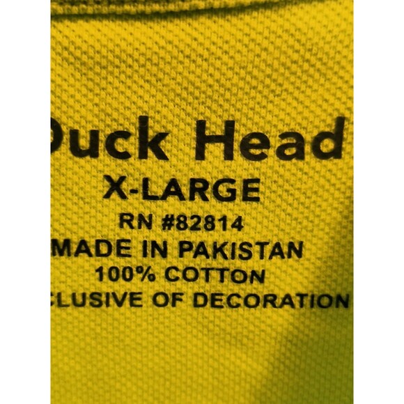 Duck Head Shirt Men's Extra Large Neon Green Short Sleeve New With Tags - Picture 3 of 9